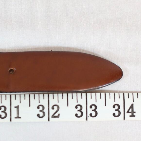 Kenneth Cole Belt 30 Waist Cinnamon Brown Handcrafted Italian Leather - Picture 10 of 12